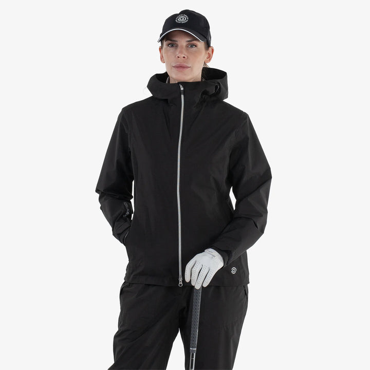 Andrea is a Waterproof Golf Jacket for Women in the color Black(1)