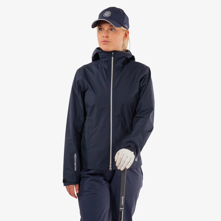 Andrea is a Waterproof Golf Jacket for Women in the color Navy(1)