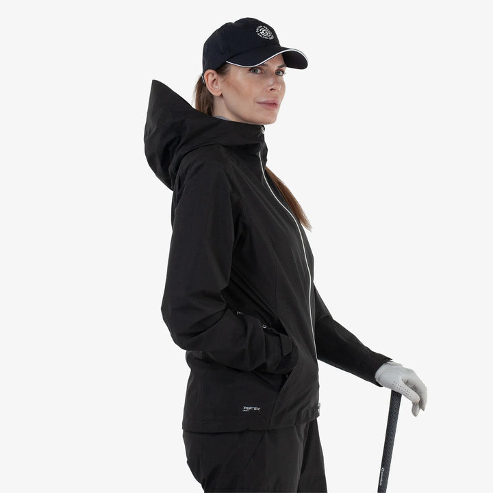 Andrea is a Waterproof Golf Jacket for Women in the color Black(3)