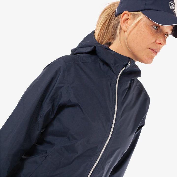 Andrea is a Waterproof Golf Jacket for Women in the color Navy(4)