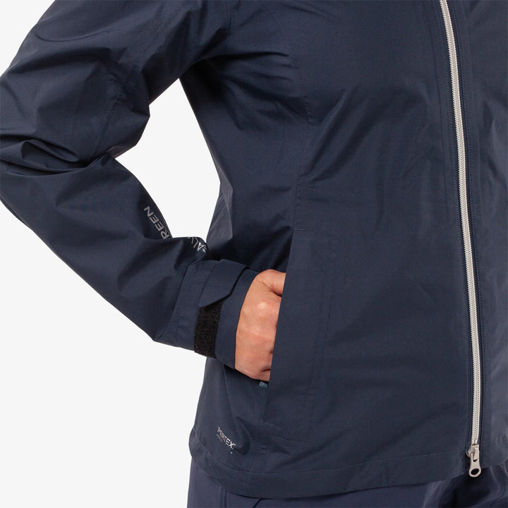 Andrea is a Waterproof Golf Jacket for Women in the color Navy(5)