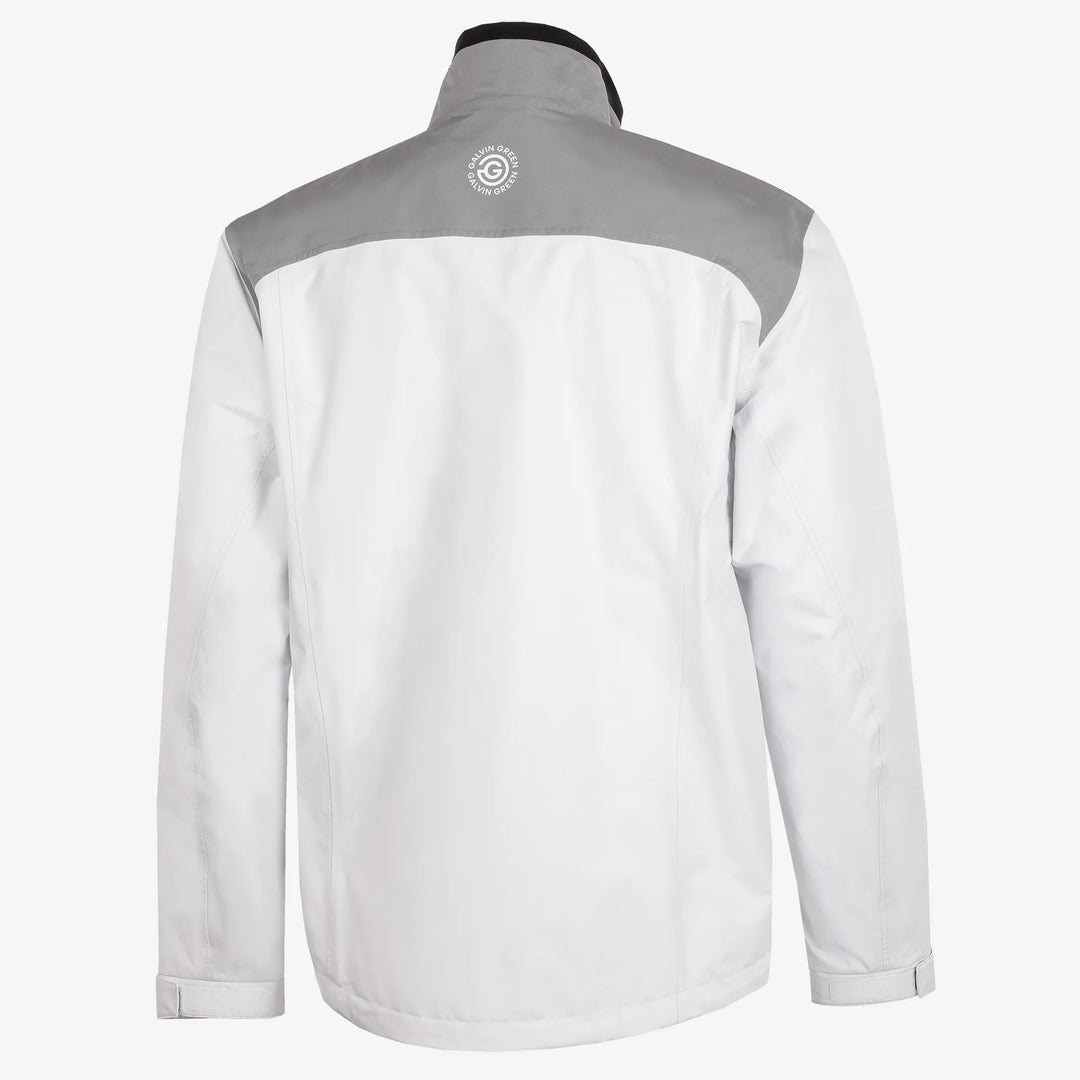 Anton Waterproof golf jacket White/Sharkskin – Galvin Green Anton Waterproof golf jacket White/Sharkskin – Galvin Green