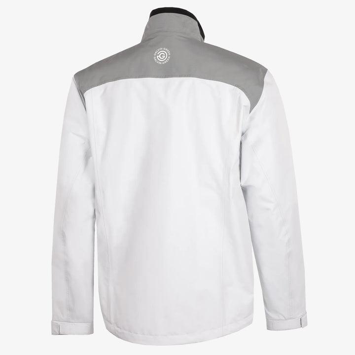 Anton is a Waterproof golf jacket for Men in the color White/Sharkskin(10)