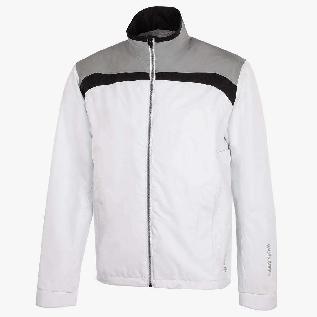ジャケット・アウター GADID ANONIEM ELBA GLAY Anton Waterproof golf jacket White/Sharkskin – Galvin Green