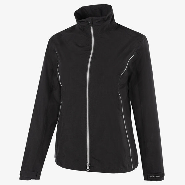 Anya Waterproof golf jacket Black – Galvin Green