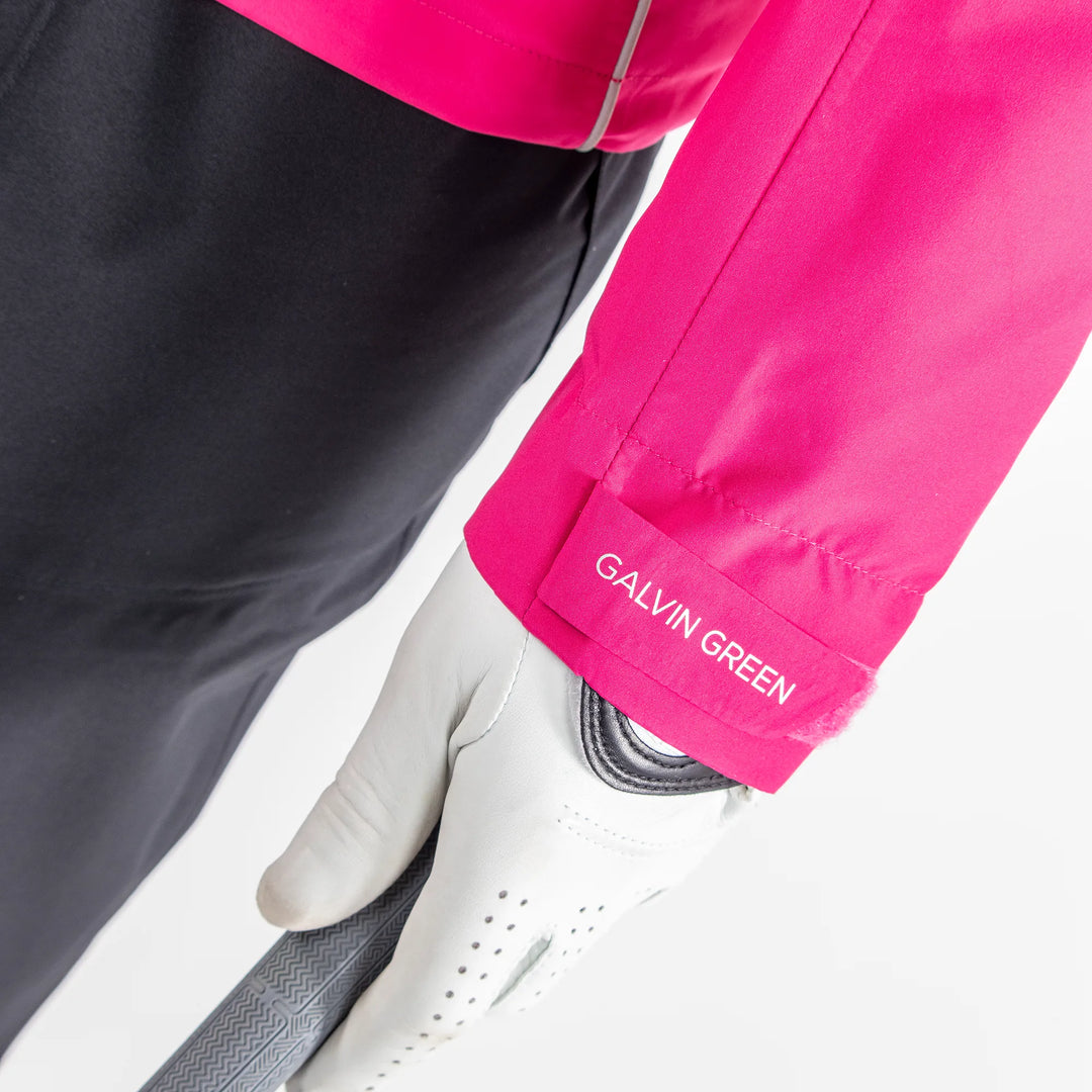Anya is a Waterproof golf jacket for Women in the color Amazing Pink(5)