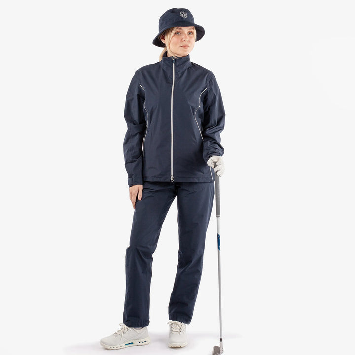 Anya is a Waterproof golf jacket for Women in the color Navy(2)