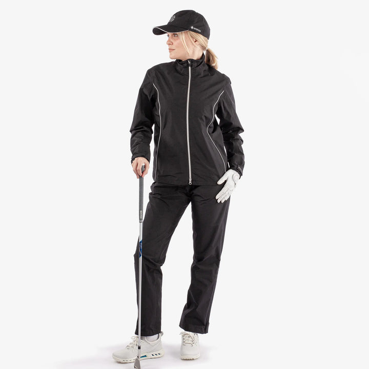 Anya is a Waterproof golf jacket for Women in the color Black(2)