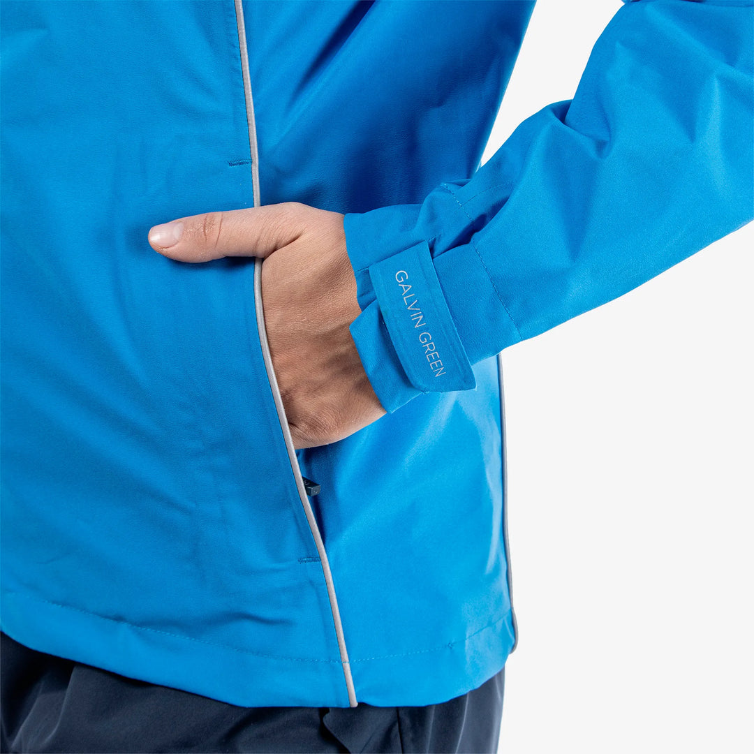 Anya is a Waterproof golf jacket for Women in the color Blue(4)