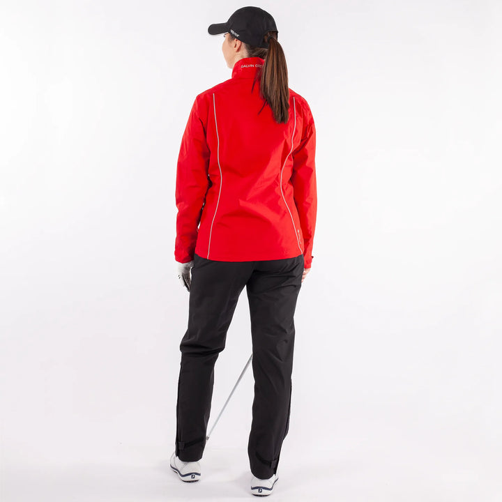 Anya is a Waterproof golf jacket for Women in the color Red(3)