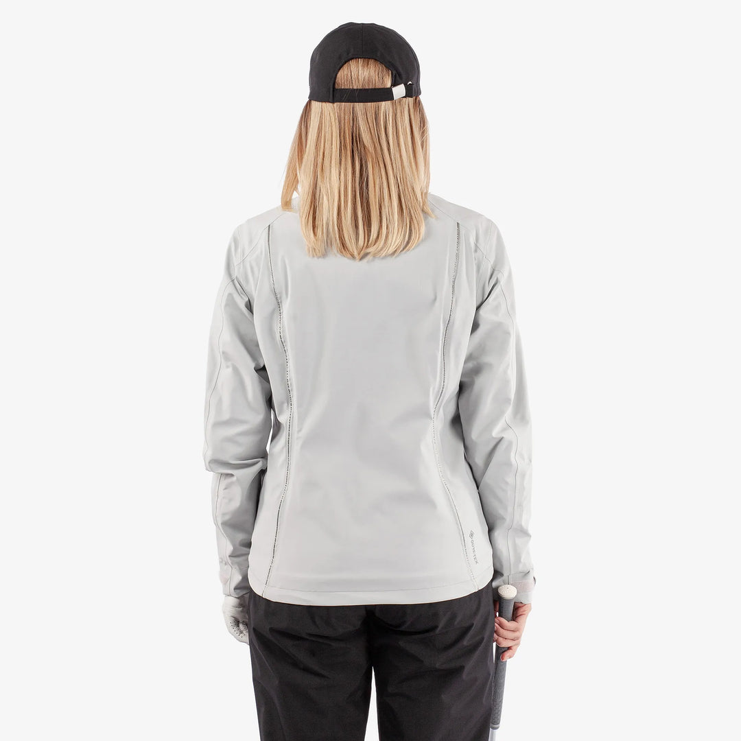 Anya is a Waterproof golf jacket for Women in the color Cool Grey(5)