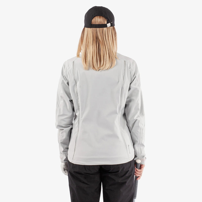 Anya is a Waterproof golf jacket for Women in the color Cool Grey(5)