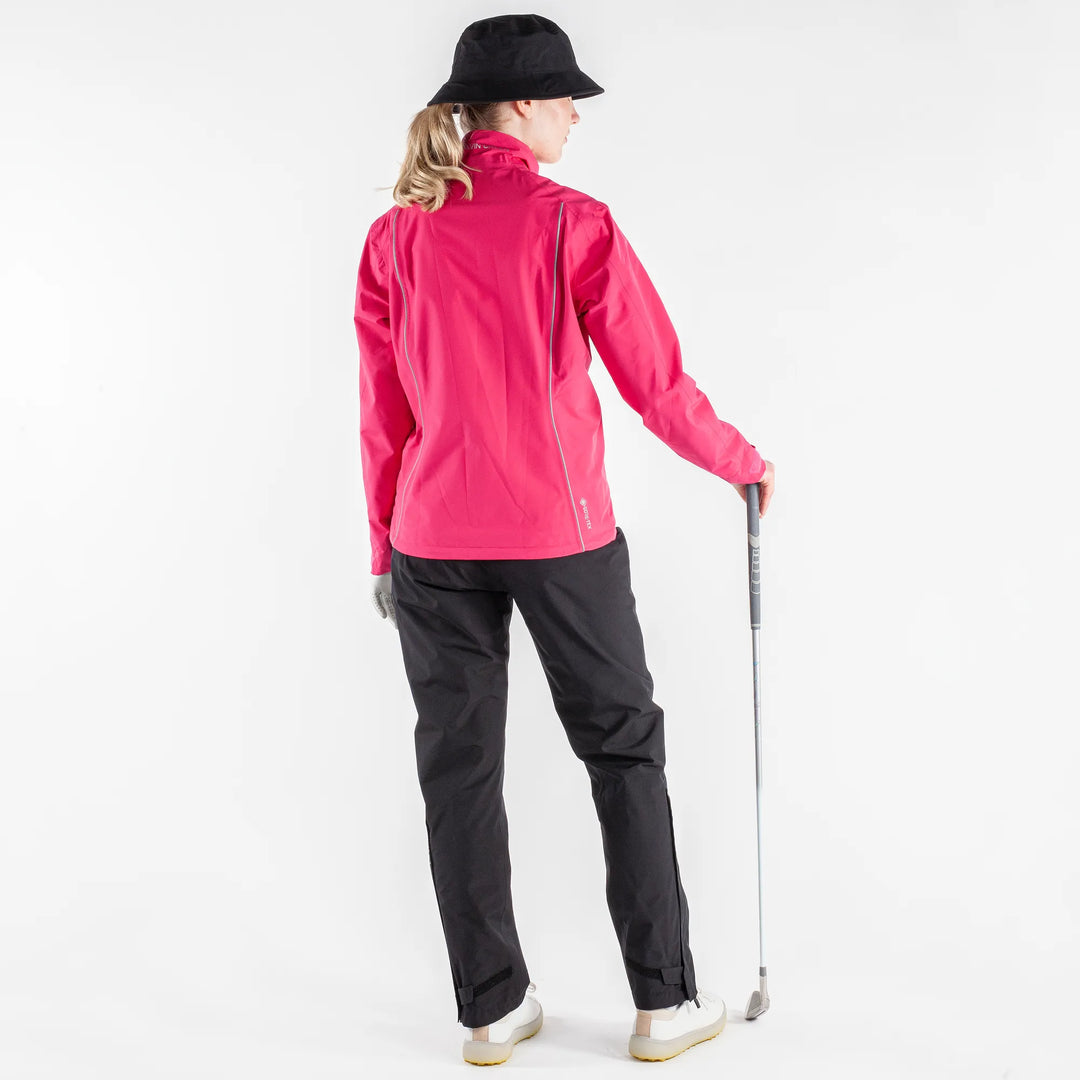 Anya is a Waterproof golf jacket for Women in the color Amazing Pink(8)