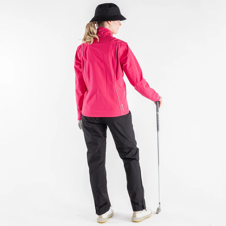 Anya is a Waterproof golf jacket for Women in the color Amazing Pink(8)