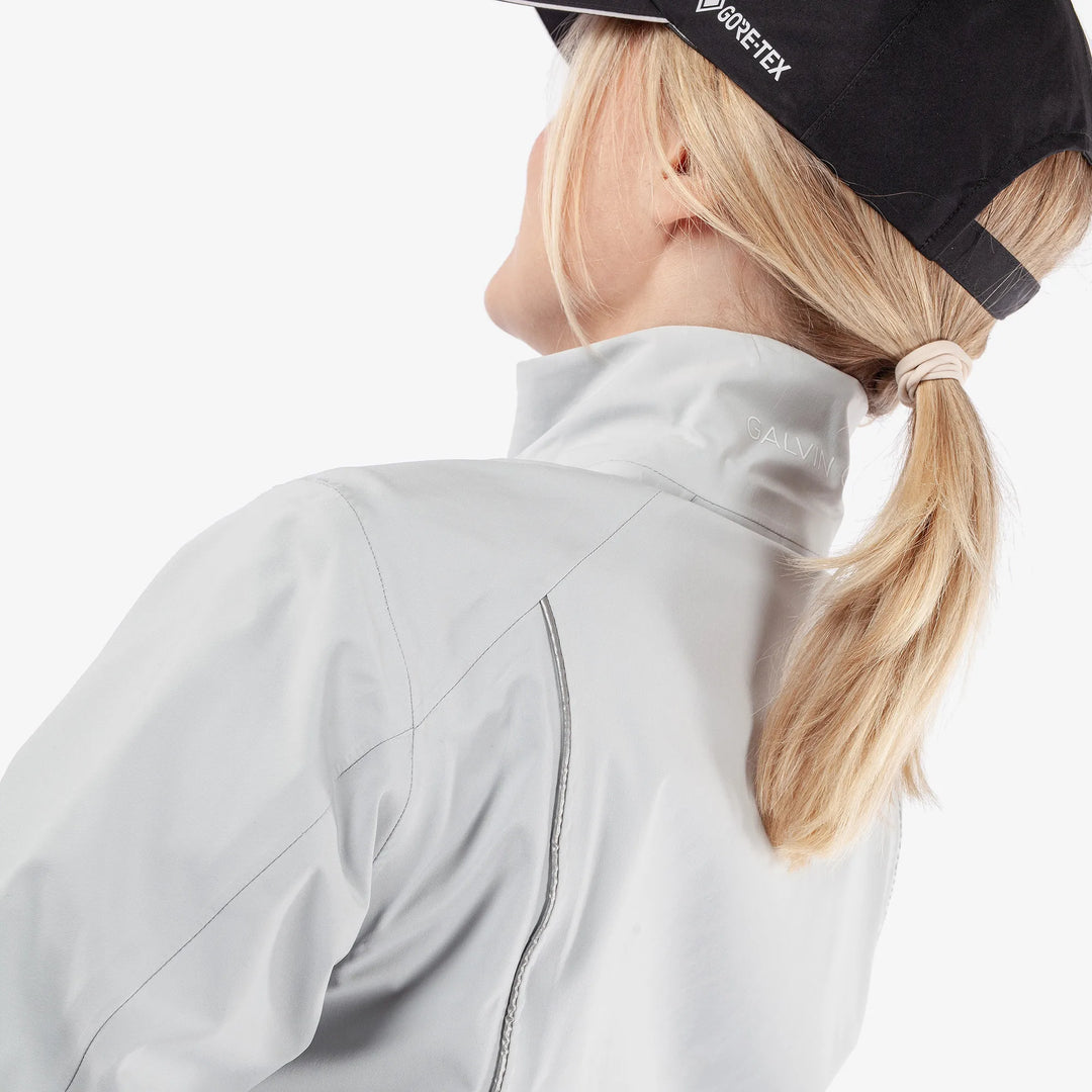 Anya is a Waterproof golf jacket for Women in the color Cool Grey(6)
