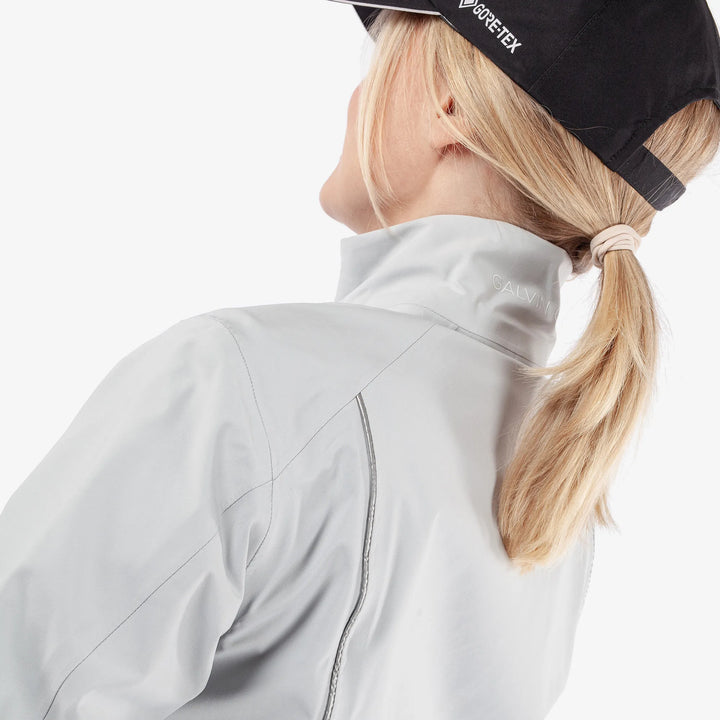 Anya is a Waterproof golf jacket for Women in the color Cool Grey(6)