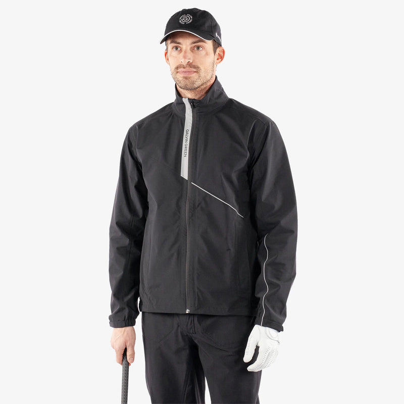 Apollo Waterproof golf jacket Black/Sharkskin – Galvin Green Apollo Waterproof golf jacket Black/Sharkskin – Galvin Green