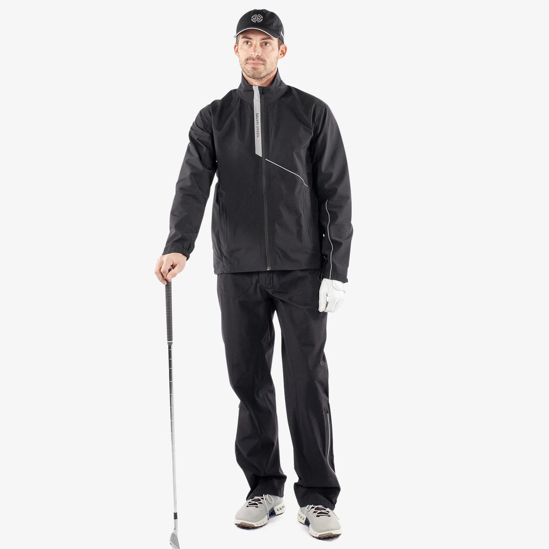 Apollo Waterproof golf jacket Black/Sharkskin – Galvin Green Apollo Waterproof golf jacket Black/Sharkskin – Galvin Green