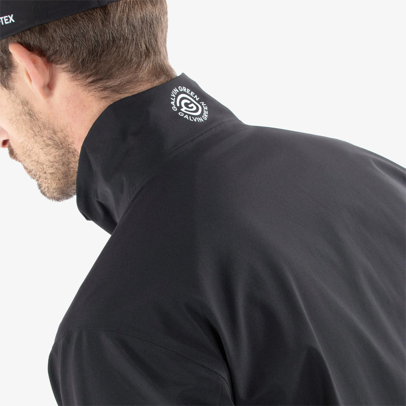 Apollo  is a Waterproof golf jacket for Men in the color Black/Sunny Lime(7)