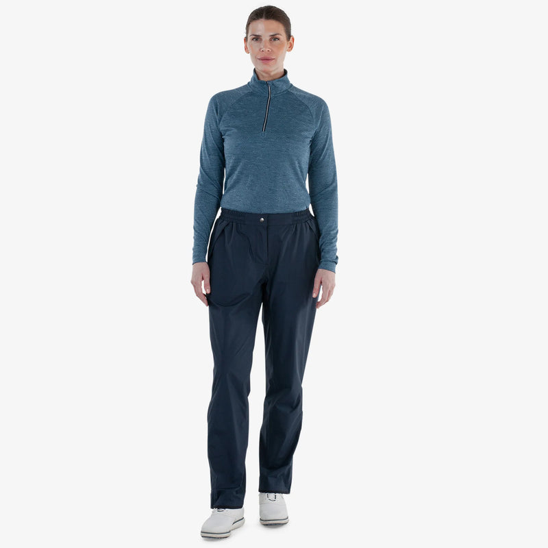 April is a Waterproof golf pants for Women in the color Navy(2)