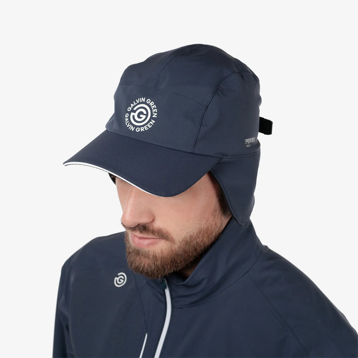 Archer is a Waterproof golf cap in the color Navy(2)