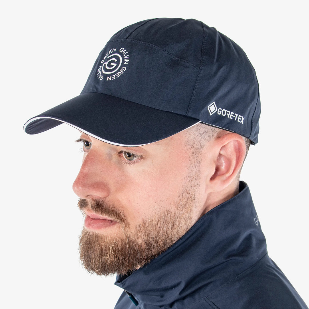 Argo is a Waterproof golf cap in the color Navy(3)
