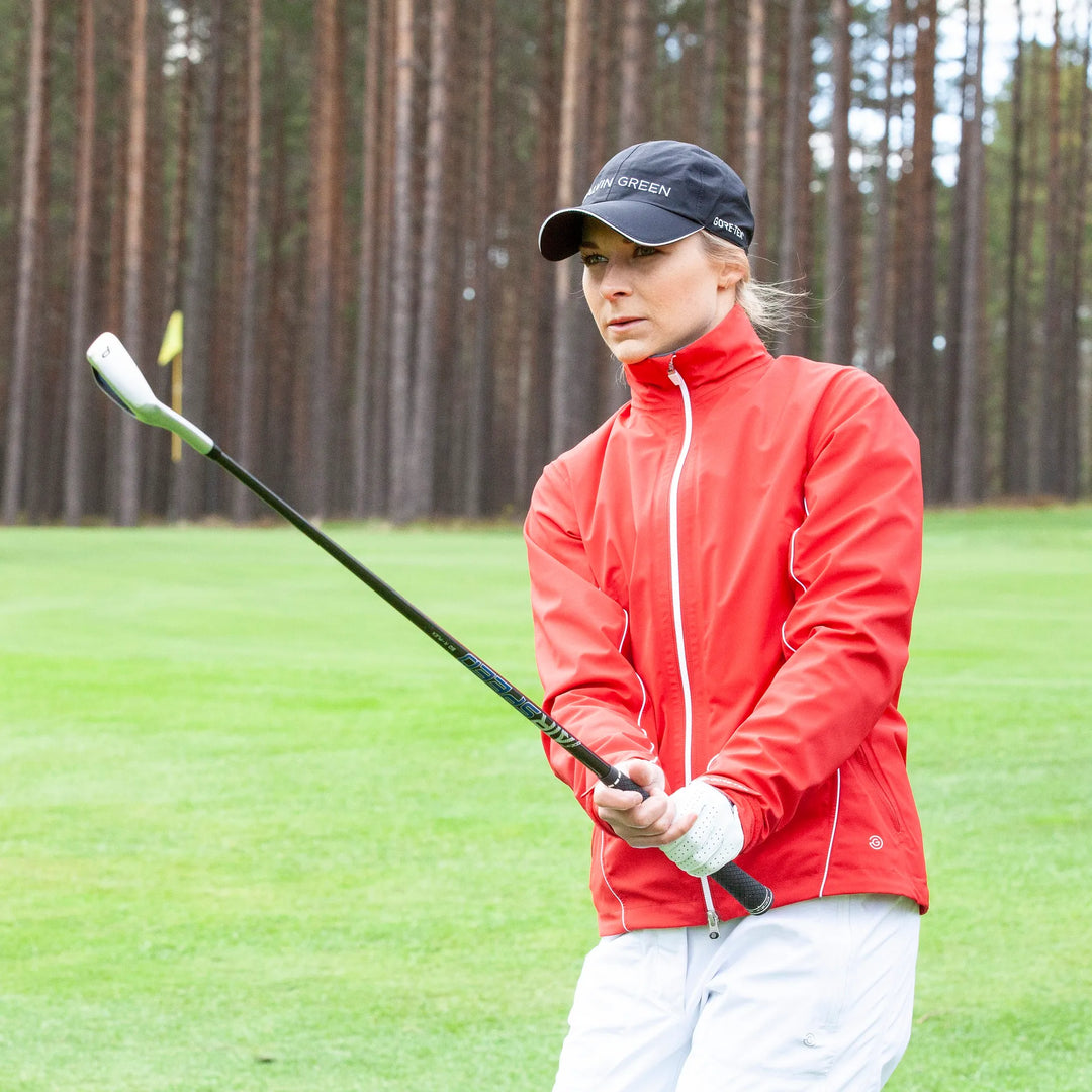Arissa is a Waterproof golf jacket for Women in the color Red(7)