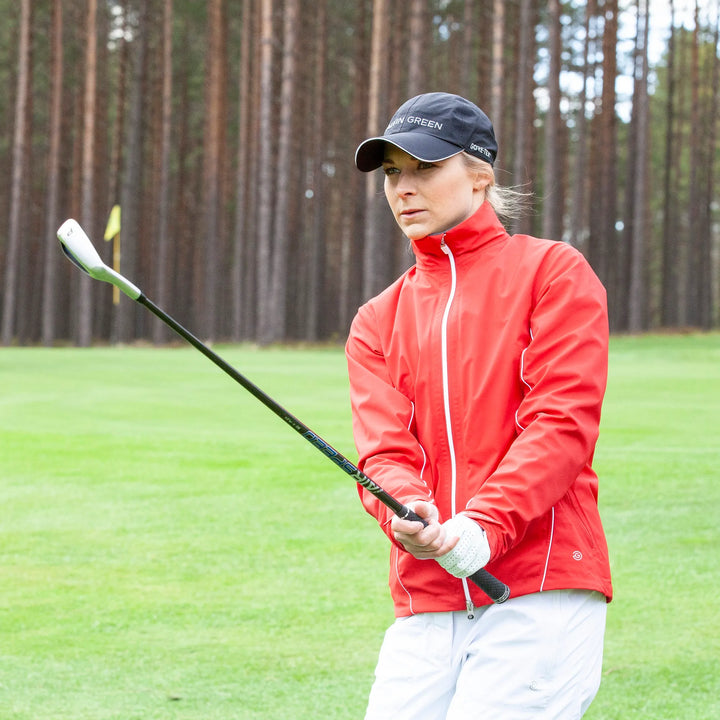 Arissa is a Waterproof golf jacket for Women in the color Red(7)
