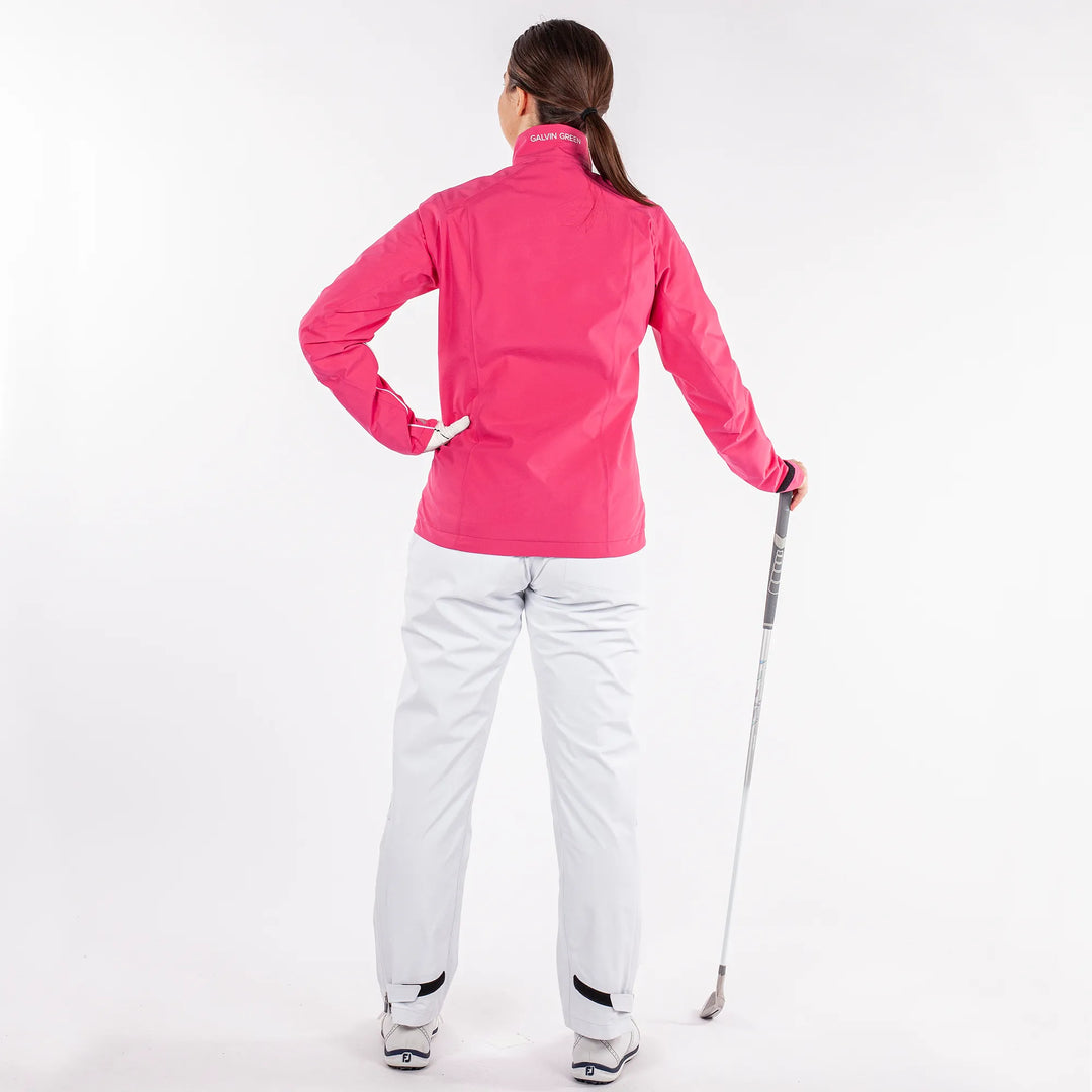 Arissa is a Waterproof golf jacket for Women in the color Amazing Pink(7)