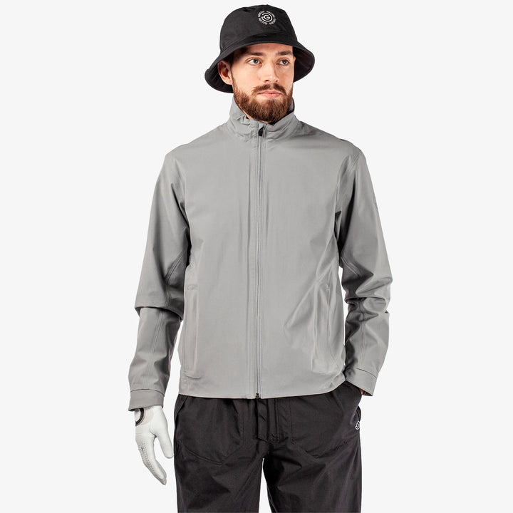 Arlie is a Waterproof golf jacket for Men in the color Sharkskin(1)