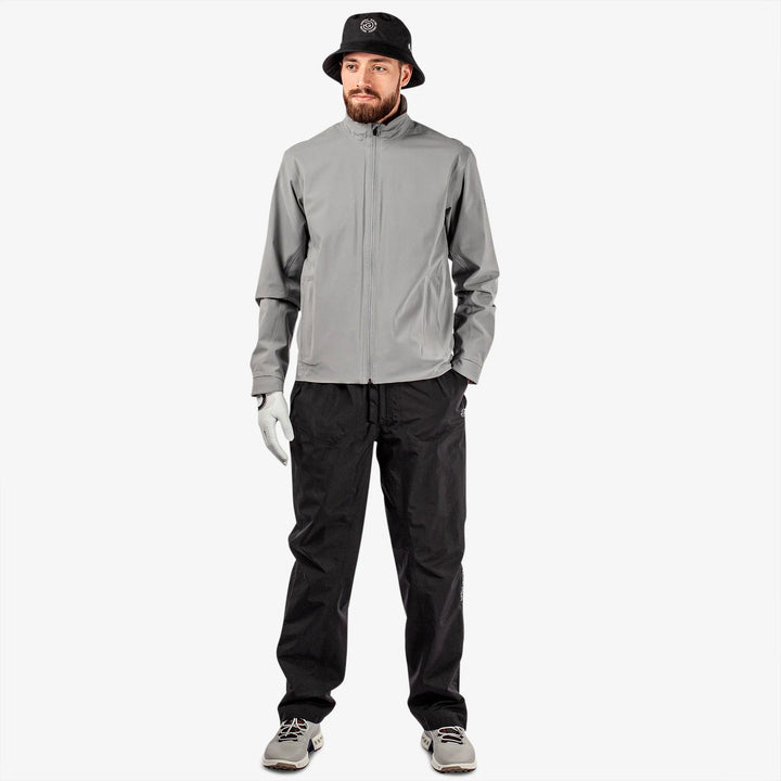 Arlie is a Waterproof golf jacket for Men in the color Sharkskin(2)