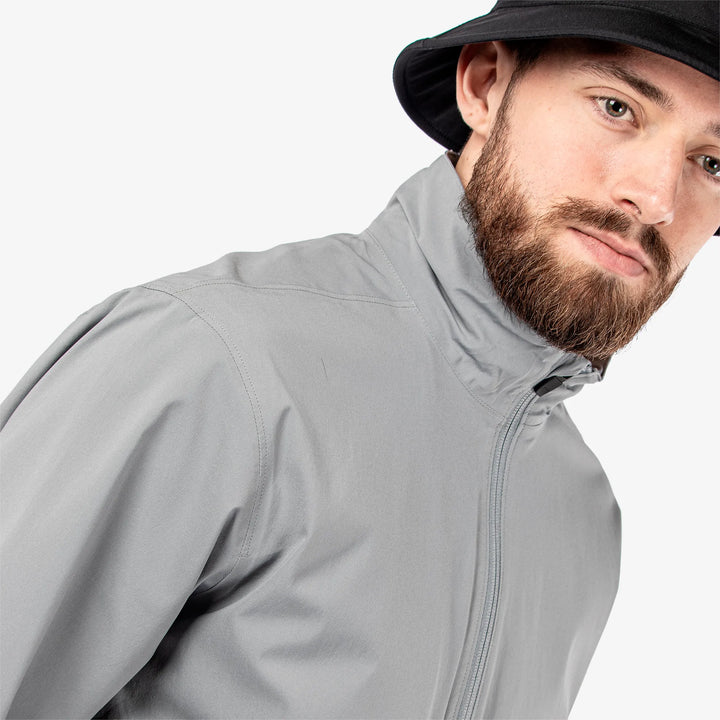 Arlie is a Waterproof golf jacket for Men in the color Sharkskin(3)