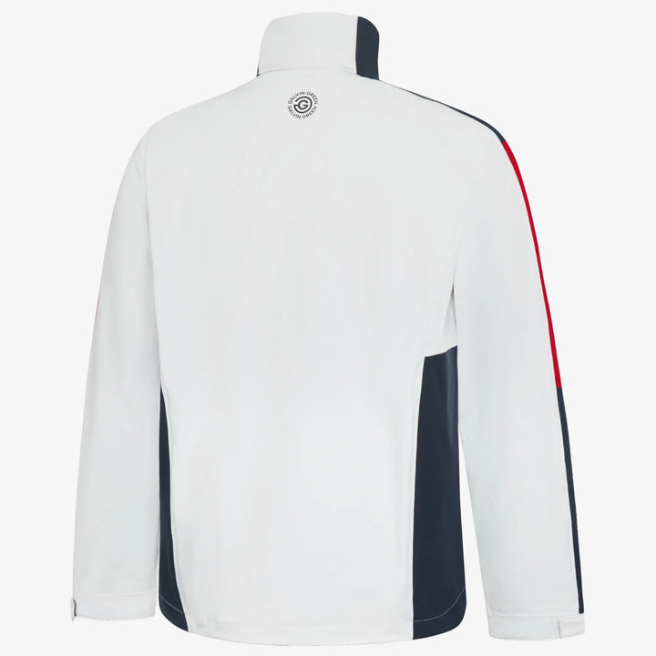 Arlo is a Waterproof Golf Jacket for Men in the color White/Red(1)