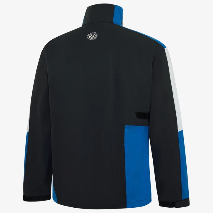 Arlo is a Waterproof Golf Jacket for Men in the color Black/Royal Blue(1)