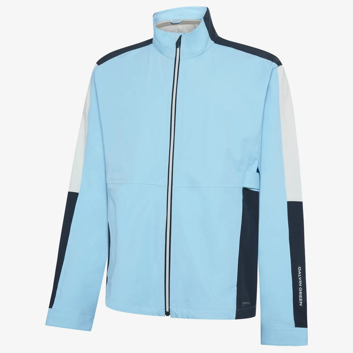 Arlo is a Waterproof Golf Jacket for Men in the color Crystal Blue/Navy(0)