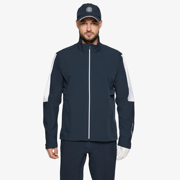Arlo is a Waterproof Golf Jacket for Men in the color Navy/White(1)