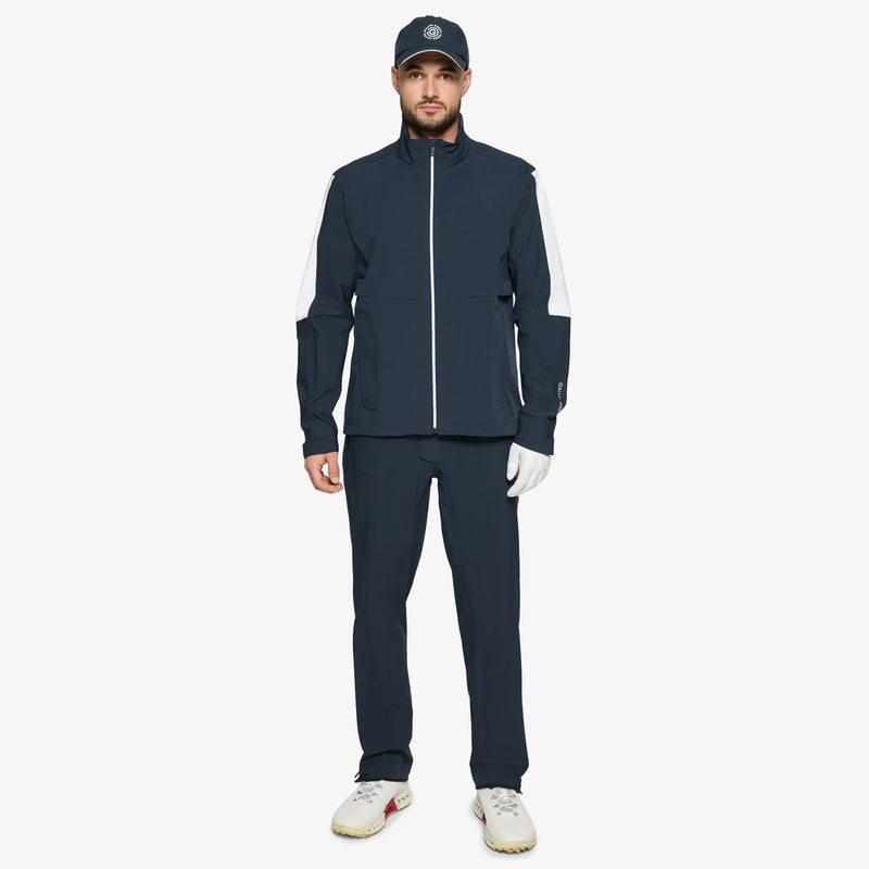 Arlo is a Waterproof Golf Jacket for Men in the color Navy/White(2)