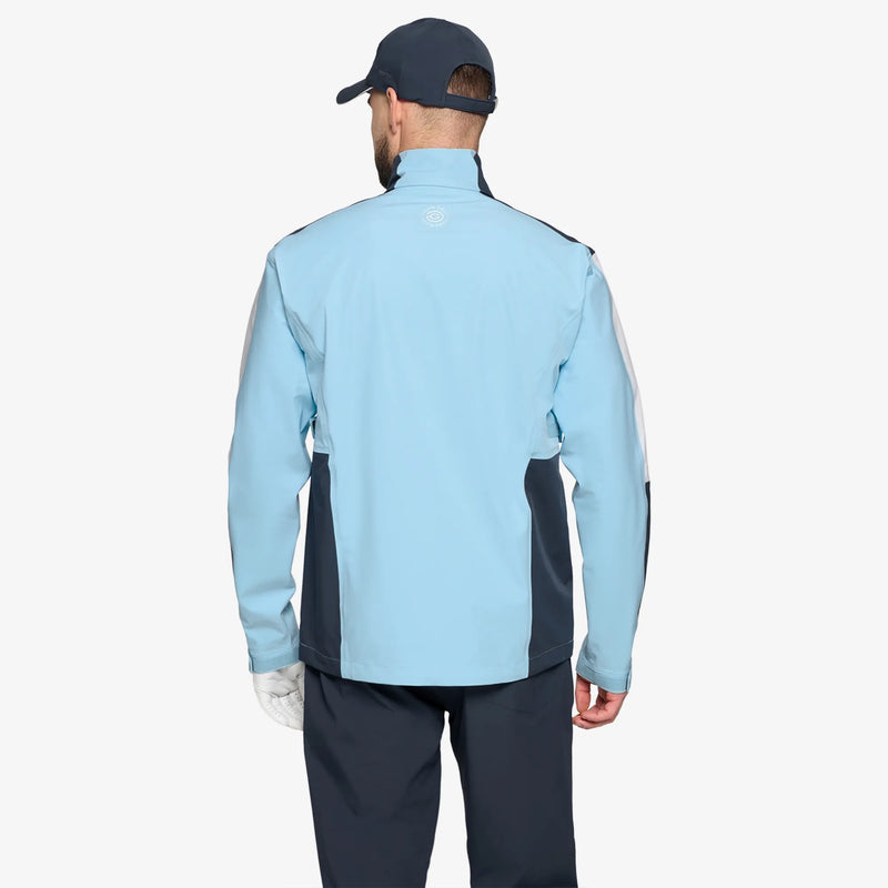 Arlo is a Waterproof Golf Jacket for Men in the color Crystal Blue/Navy(5)
