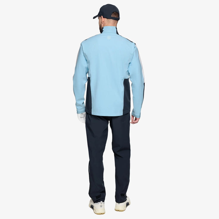 Arlo is a Waterproof Golf Jacket for Men in the color Crystal Blue/Navy(6)