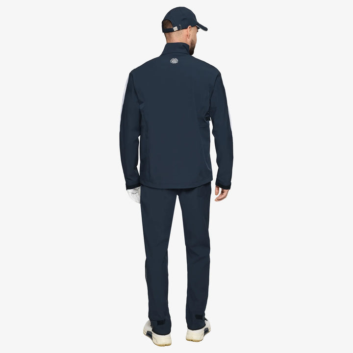Arlo is a Waterproof Golf Jacket for Men in the color Navy/White(6)