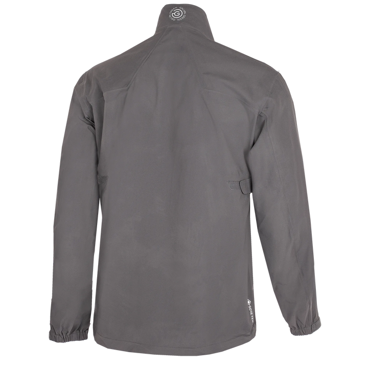 Armstrong is a Waterproof golf jacket for Men in the color Forged Iron/Red/White (9)