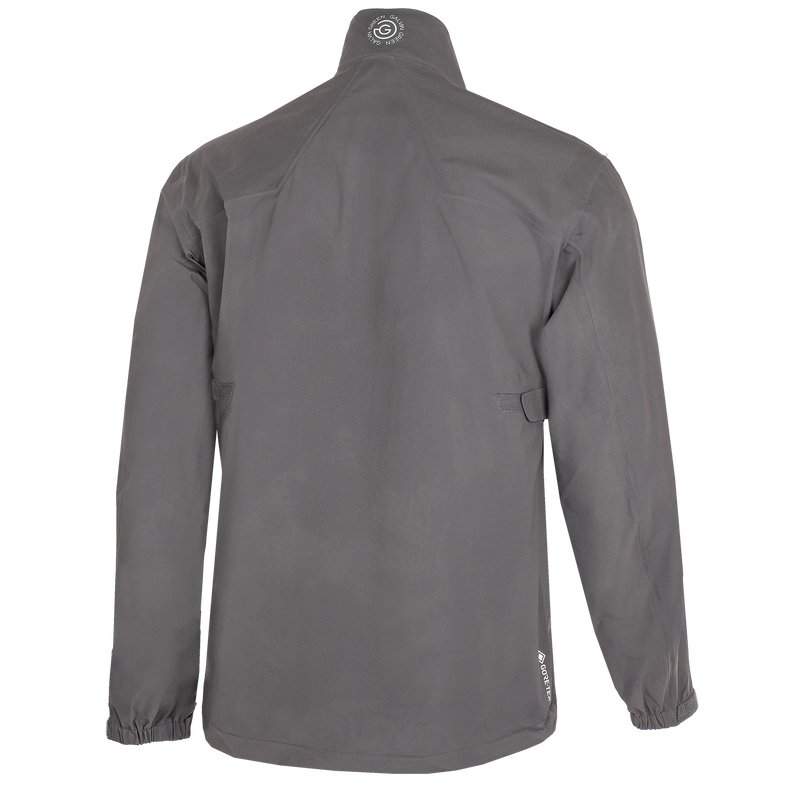Armstrong is a Waterproof golf jacket for Men in the color Forged Iron/Red/White (9)