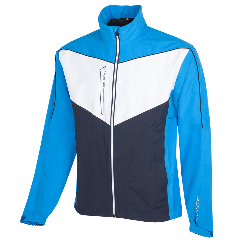Armstrong is a Waterproof golf jacket for Men in the color Blue/Navy/White(0)