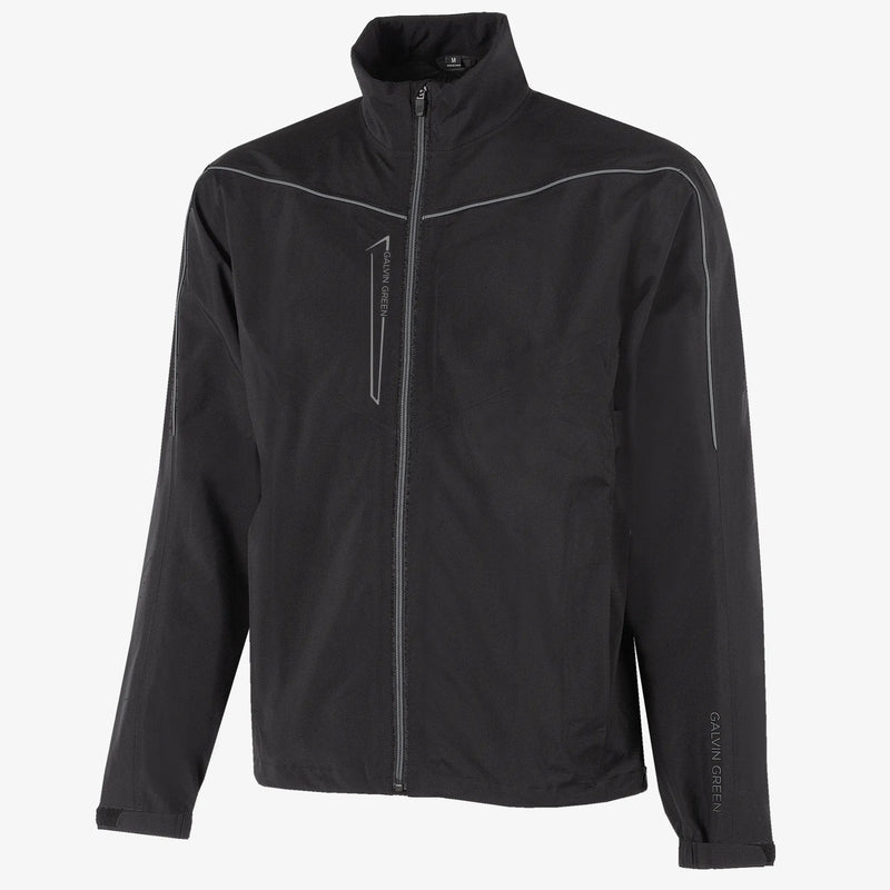 Armstrong solids Waterproof golf jacket Black/Sharkskin – Galvin Green Armstrong solids Waterproof golf jacket Black/Sharkskin – Galvin Green