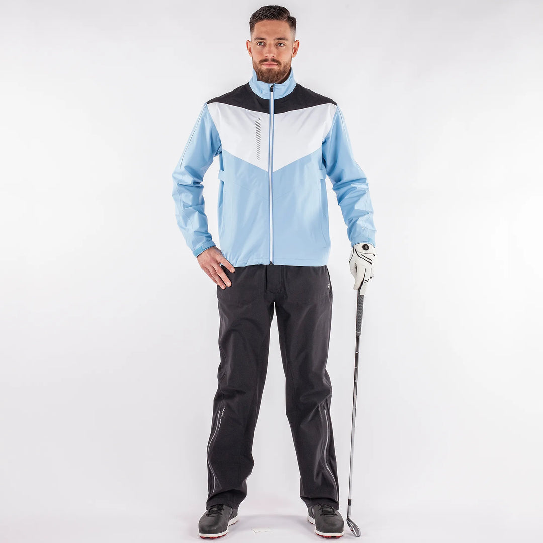 Armstrong is a Waterproof golf jacket for Men in the color Amazing Blue(5)