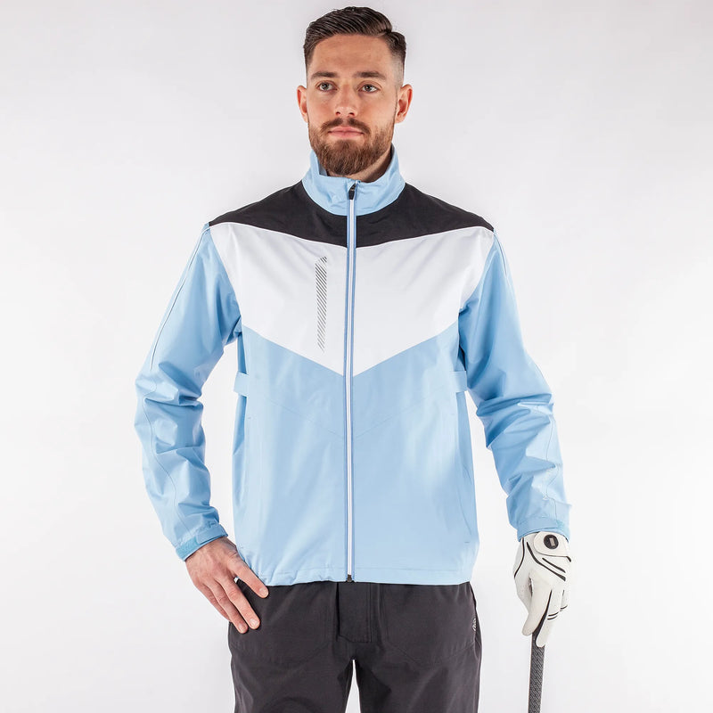 Armstrong is a Waterproof golf jacket for Men in the color Amazing Blue(1)