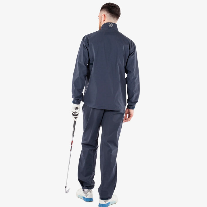 Armstrong solids is a Waterproof golf jacket for Men in the color Navy/White(6)