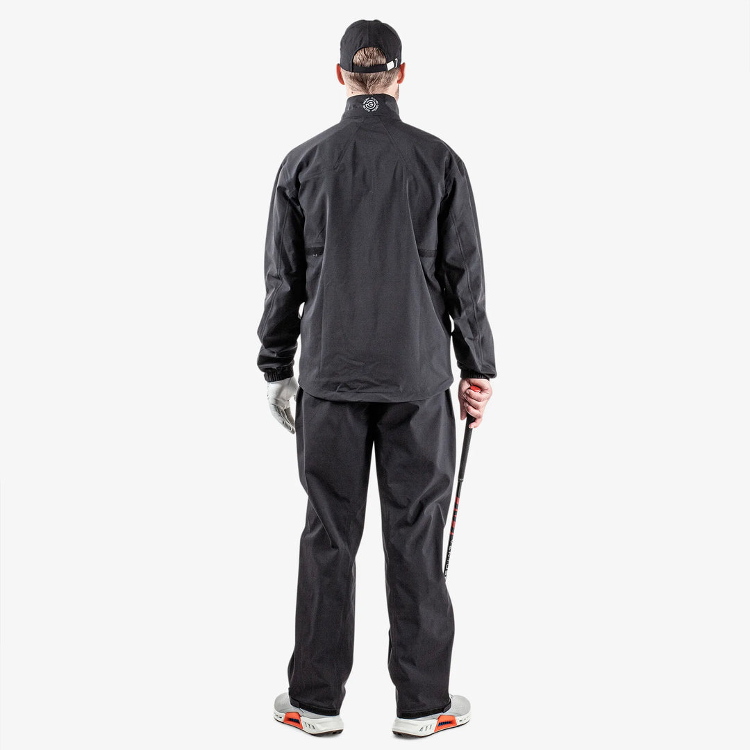 Armstrong is a Waterproof golf jacket for Men in the color Black/Sharkskin/Cool Grey(7)