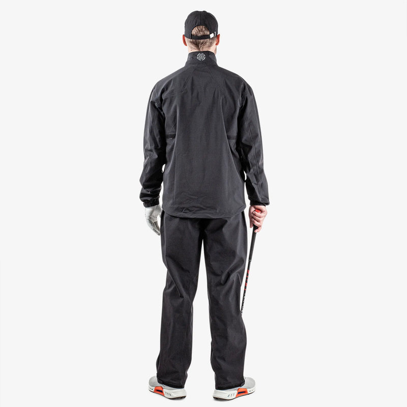 Armstrong is a Waterproof golf jacket for Men in the color Black/Sharkskin/Cool Grey(7)