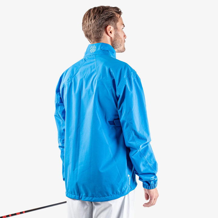 Armstrong is a Waterproof golf jacket for Men in the color Blue/Navy/White(9)